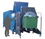 Basculeur de bac à déchets roulant 660 à 1100 L - RECYCLEOFFICE