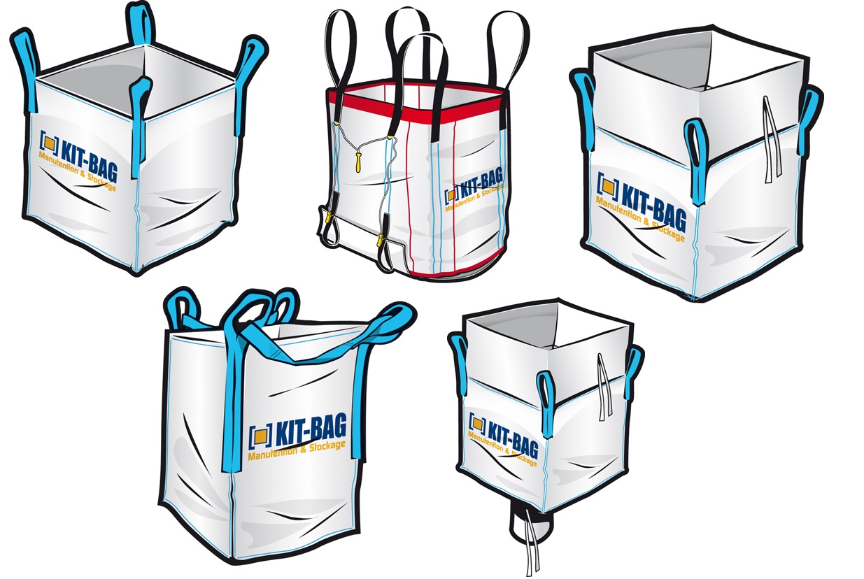 Le big bag est un GRVS pouvant répondre à de multiples utilisations selon sa configuration ; TP, amiante, goulotte, juponnage.