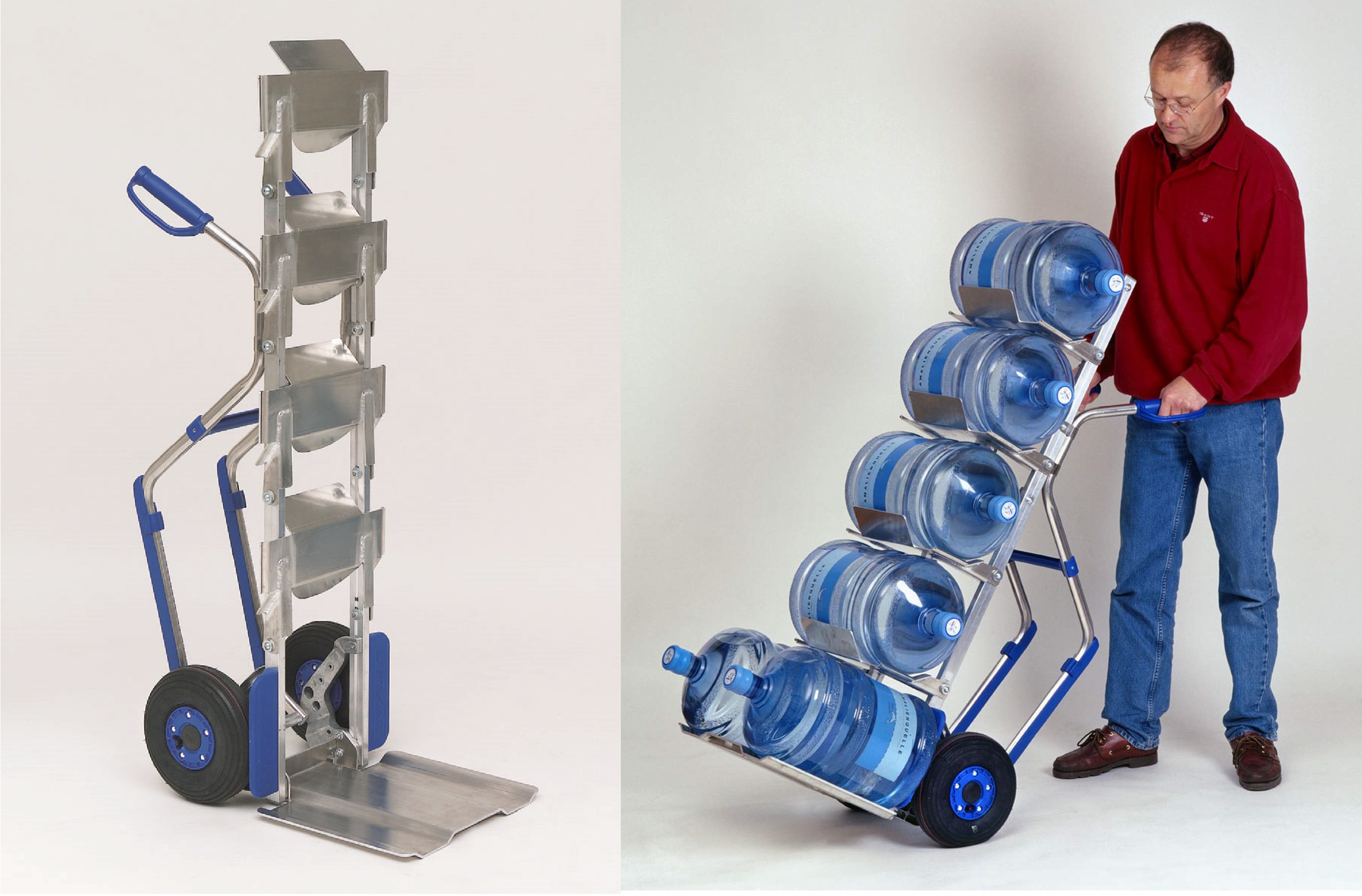Le diable aluminium modulaire est l'outil privilégié des livreurs et des transporteurs, car il est à la fois léger et adaptable à des métiers spécifiques.