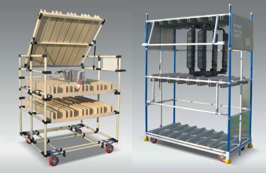 Chariot lean manufacturing | kanban | tubulaire