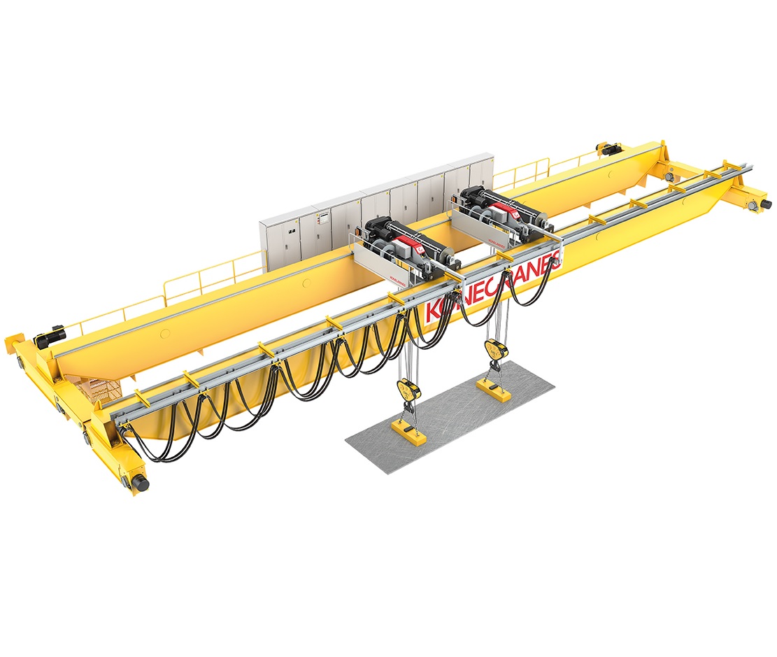  Composition d'un pont roulant de manutention de bobine et plaque d'acier Konecranes 