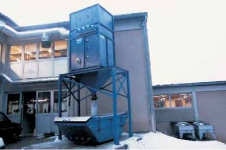 Principe de fonctionnement du groupe de dépoussiérage à décolmatage pneumatique AIRCOMPACT