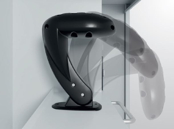 Compartiment pour casque avec support repliable