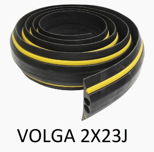 Protège câbles souple haute visibilité VOLGA BANDES JAUNES - CABLE EQUIPEMENTS