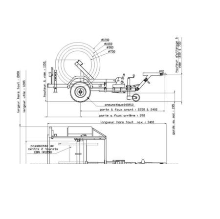 Achat Remorque porte tourets type DBN 510 kg - S505L