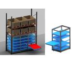 Rayonnage à tiroirs compact - compatible avec rack à palettes - SEGEMA