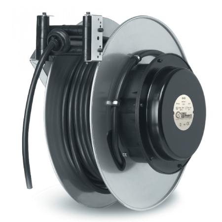 Enrouleur de câble industriel - carter acier ouvert 5G2,5²