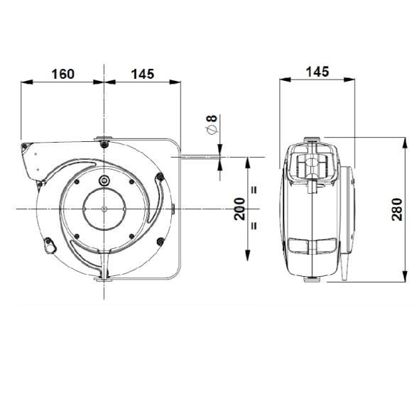 Vente Enrouleur de câble à capot plastique antichoc - PLT 600 (CABLE EQUIPEMENTS)