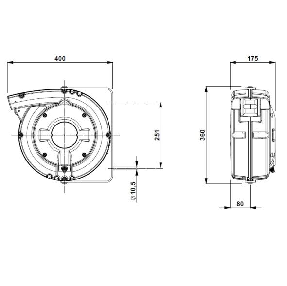 Achat Enrouleur industriel à carter aluminium IP65 ALU 700/65