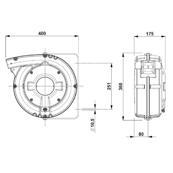 Achat Enrouleur aluminium à soufflet de protection IP43 ALU 700S
