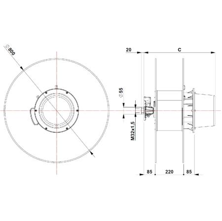 Devis Enrouleur industriel pour installation au sol ou sur engin mobile STEEL 900