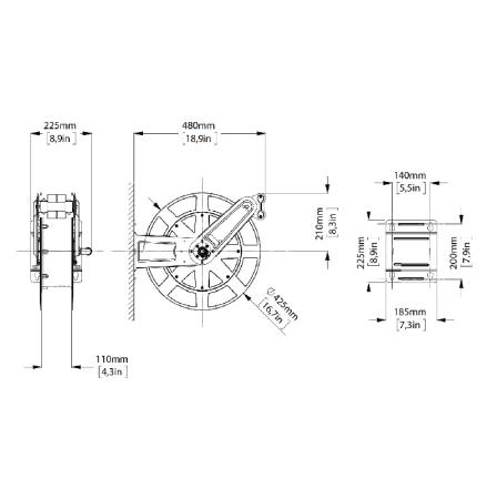 Devis Enrouleur de flexible industriel - eau air huile diesel AdBlue® YP900