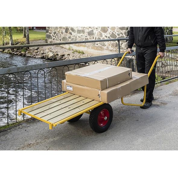 Achat Chariot à bras grand plateau 1 essieu 500 kg - KM129