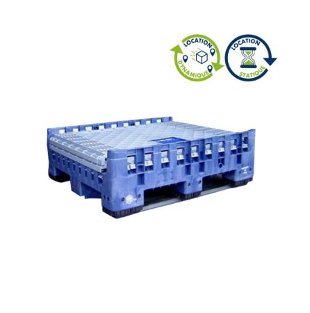 Achat Location de caisse palette plastique pliable 1200 - contact alimentaire