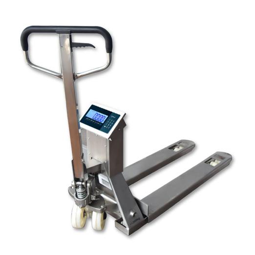 Transpalette peseur inox a indicateur LCD TP410i - métrologie légale possible - HABRIAL MANUTENTION