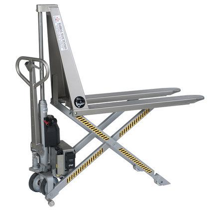 Transpalette semi-inox à ciseaux levée électrique OA379/R/B