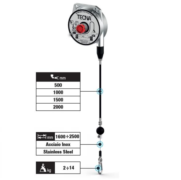 Equilibreur à câble Bowden multidirectionnel 2/3 6/8 10/14 kg
