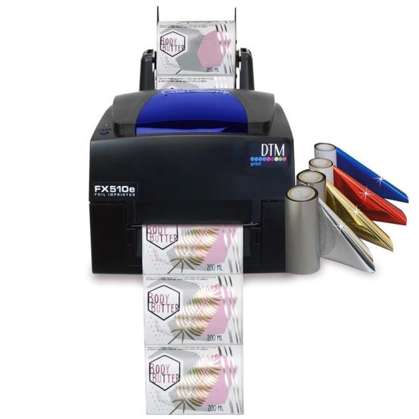 Imprimante pour pelliculage d’étiquettes : effet brillant / aluminium, etc DTM FX510e/ec