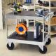 Chariot table roulante industrielle 2 niveaux - 800 kg