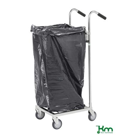 Chariot ESD pour sacs poubelles - 125L à poignées ergonomiques