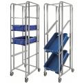 Chariot ESD porte-bacs 600x400 à étagères inclinables