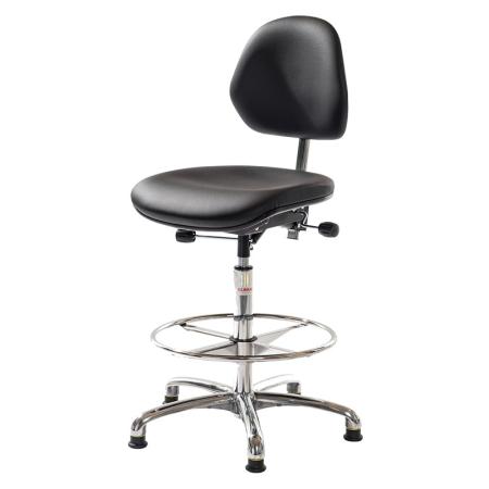 Achat Siège atelier rembourré ESD 5 branches avec repose-pieds - Aktiv