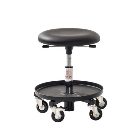 Tabouret d'atelier à roulettes ESD avec plateau à outils