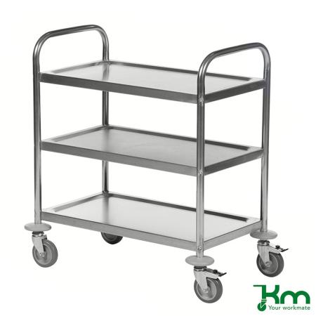 Desserte professionnelle inox C2 3 étagères 100 kg - KM60351