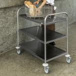 Desserte professionnelle inox C2 3 étagères 100 kg - KM60351 - ACTIVERGO