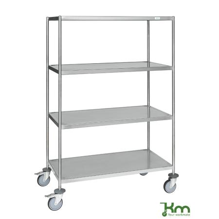 Devis Chariot desserte haute soudée inox C3 4 ou 5 étagères - roulettes inox