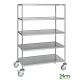 Vente Chariot desserte haute soudée inox C3 4 ou 5 étagères - roulettes inox (ACTIVERGO)