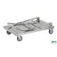Chariot plateforme inox C2 à poignée repliable 100 kg KM60360