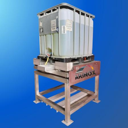 Basculeur / vidangeur inox pour cuve IBC GRV 1000 litres