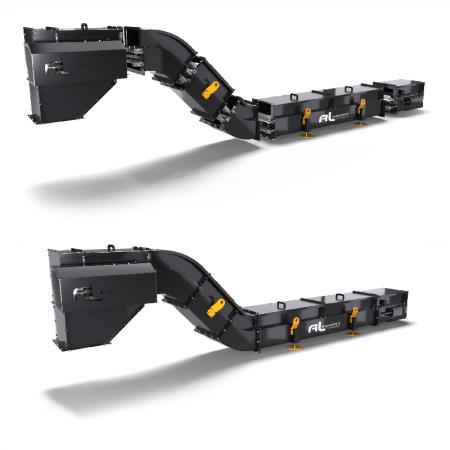 Convoyeur modulaire à tapis métallique pour transport du vrac