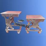 Table inox mobile à plateau réglable en hauteur par manivelle - ARINOX