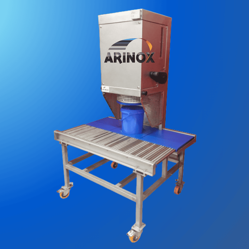 Fermeuse de seau alimentaire semi-automatique inox - ARINOX