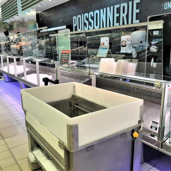 Vente Bac à glace ergonomique pour rayon marée et criée (ARINOX)