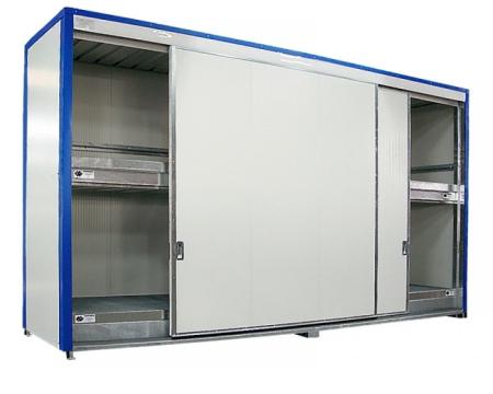 Conteneur de stockage extérieur en rétention - 2 niveaux