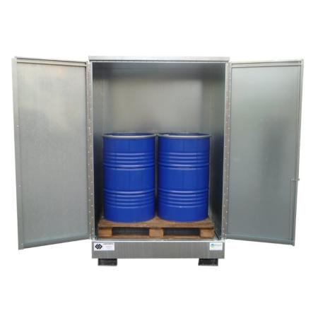 Achat Abri de stockage acier pour fûts avec rétention