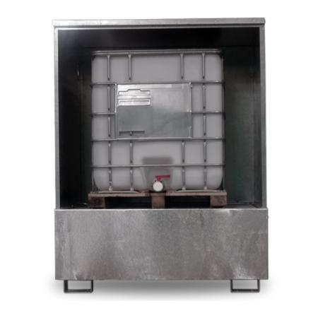 Abri métallique pour IBC - rétention 1000 litres