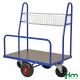 Chariot porte-panneaux et matériaux à panier à maille KM08425