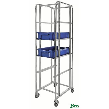 Fabricant Chariot porte-bacs modulable - tablettes droites ou inclinées 150 kg