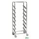 Chariot porte-bacs - étagères inclinées - 150 kg