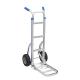 Diable Alu double pelle avec rails de glissement - 200 kg