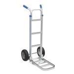 Diable Alu double pelle rabattable - roues pleines increvables - 200 kg - ACTIVERGO