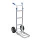 Diable Alu double pelle rabattable - roues pleines increvables - 200 kg