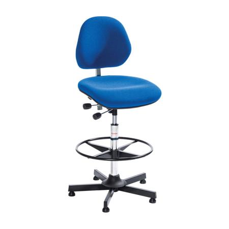 Siège Aktiv 5 branches tissu ou simili-cuir à repose-pieds - réglage indépendant