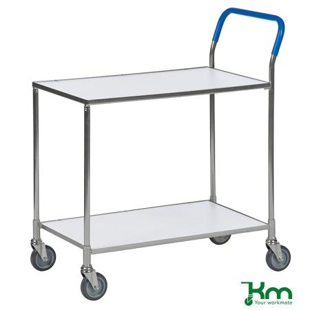 Vente Chariot de service à roulettes 2 étagères - poignée verticale KM3730-BJ (ACTIVERGO)