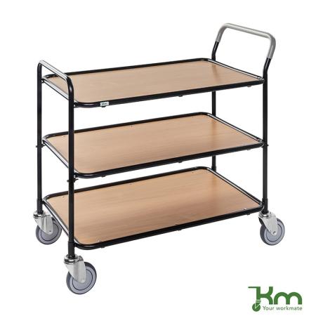 Vente Chariot de service acier 3 étagères stratifiées 2 poignées KM30773-6 (ACTIVERGO)