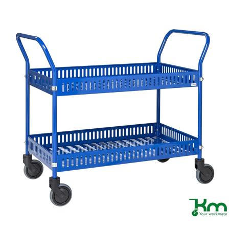 Prix Chariot de service à étagères à rebords et fond ajourés KM4200